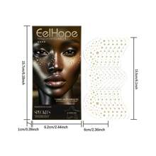 Glitter Freckle Fake Tattoos - Easily Create Natural Freckle Makeup Cosmetics - Gold - View 3