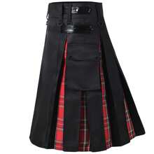 Spring/Summer European & American Popular Men's Scottish Tartan Contrast Color Pleated Kilt - Multicolor - View 3