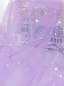1pc Iridescent Star Tulle Fabric, Galaxy Mesh Lace Cloth For Princess Dress DIY - Multicolor - View 20