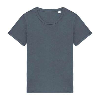 Womens/Ladies Faded Washed T-Shirt (Mineral Grey)