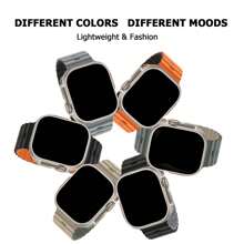 1pc Ocean Themed Sports Watch Band Compatible With 49mm 46mm 45mm 44mm 42mm 41mm 40mm 38mm Apple Watch Series 10/9/8/7/6/5/4/3/2/1 & SE