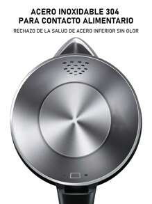 2 Litros Tetera Cafetera Hervidor Eléctrico Acero Inoxidable - Negro - Ver 6