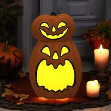 Light And Sound Pumpkin Jacks Outdoor Halloween Decorative Prop - trái cam - Xem 1