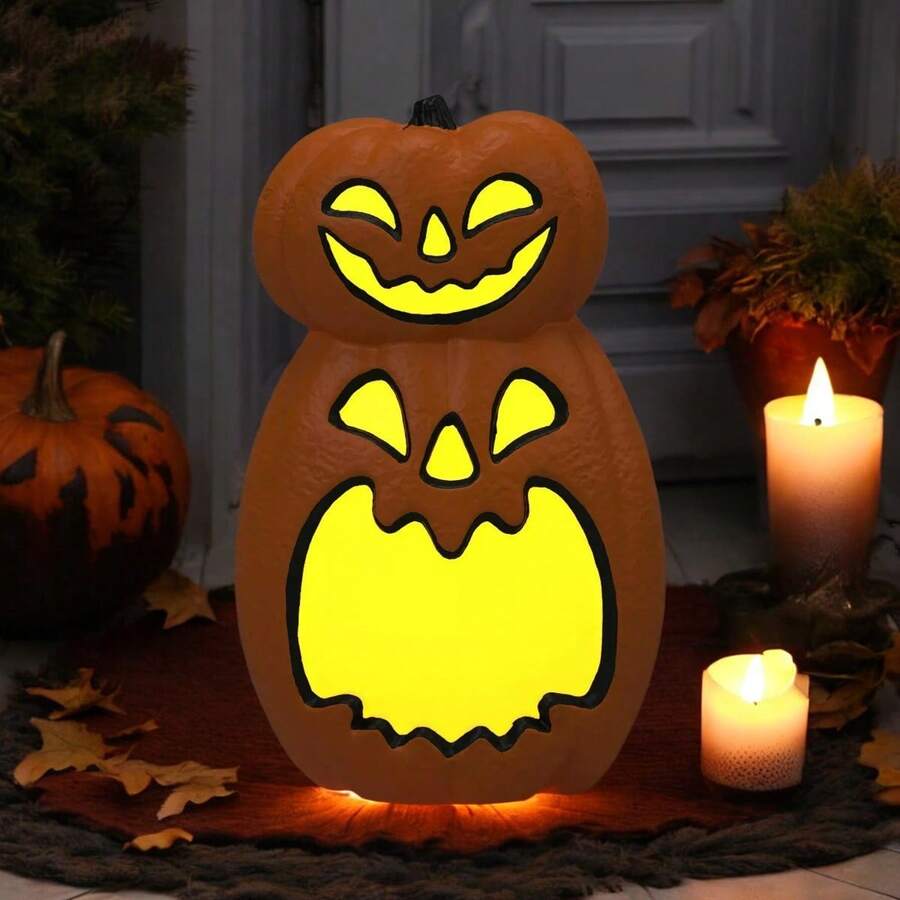 Light And Sound Pumpkin Jacks Outdoor Halloween Decorative Prop - trái cam - Xem 1