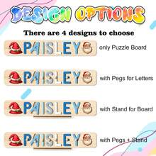 Quà tặng câu đố Giáng sinh, Câu đố tên em bé, Đồ chơi học tập sớm cho bé trai hoặc bé gái, Đồ chơi xếp hình bảng chữ cái 3D, Câu đố chữ cái bằng gỗ, Quà tặng Giáng sinh, Câu đố tên được cá nhân hóa, Câu đố bằng gỗ Halloween cho trẻ mới biết đi, Đồ chơi câu đố bằng gỗ tùy chỉnh, Câu đố bằng gỗ, Quà tặng được cá nhân hóa, Quà tặng sinh nhật đầu tiên, Quà tặng sinh nhật, Quà tặng kỷ niệm, Bộ quà tặng khối xây dựng (có chốt và giá đỡ) - Với đinh và giá đỡ - Xem 6