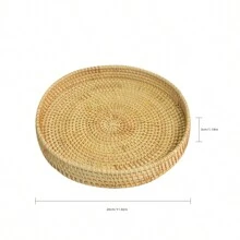 Handmade Woven Rattan Fruit Basket, Bread Basket, Home Living Room Storage Baskets, Round Tea Snack Coffee Serving Tray,Kitchen,Kitchen Accessories,Kitchen Tools,Organiser Kitchen,Makeup Organizer,Wedding Items,Flower Decorations,Home Stuff,Table,Home Decorations,Home Organization And Storage,Room Decor,Room Decor Bedroom