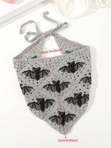 Women Bandana 1pc Halloween Headband Pumpkin, Bat, Spider Knitted Triangular Scarf Headband Hair Accessories Autumn Accessories Fall Winter Hair Band For Vacation Outfits Woman - Multicolor - View 5