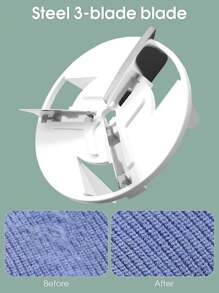 Electric Lint Remover, Fabric Shaver, Clothes Defuzzer, 3-Blade Electric Lint Remover, Sweater Defuzzer, For Sofa, Fuzz, Pilling, Hair, USB Rechargeable - Multicolor - View 5