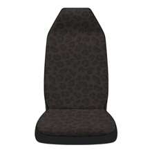 2pcs Animal Print Car Seat Covers Universal Fit For Most Cars, Black And Gray