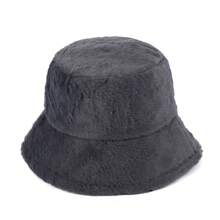 1 chiếc mũ xô lông trơn màu thời trang dành cho nữ, thích hợp cho trang phục ấm áp hàng ngày vào mùa thu/đông cho lễ Halloween - Nhiều màu - Xem 4