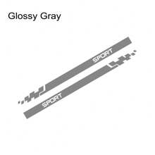 2Pcs/Lot Car Door Side DIY Stickers Auto Vinyl Film Wrap Both Side Stripes Decoration Decal Automobiles Racing Sports Styling Tuning Accessories - 180x10cm/70.87x3.94inch - View 12