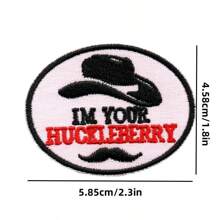 I'm Your Huckleberry Cowboy Hat Punk Rockstar Cartoon Embroidered Patch DIY Sewing Applique Decal Accessory For Clothes, Shoes, Bags, Jackets - Multicolor - View 2