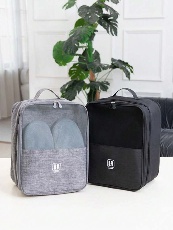Nouveau sac de rangement pour chaussures de voyage, sac à chaussures imperméable et anti-poussière de grande capacité, personnalisable avec nom et date, sac de rangement résistant à l'humidité