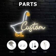 1 đèn neon tùy chỉnh, biển báo động vật dễ thương, trang trí nhà theo yêu cầu, cấp nguồn qua USB và độ sáng đèn LED có thể điều chỉnh, thích hợp làm quà tặng cho Halloween, Giáng sinh và năm mới - Nhiều màu - Xem 33