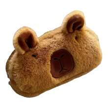 Lapicera Capibara Carpicho Estuchera Bolsa Cosmetiquera 20cm - Marrón - Ver 3