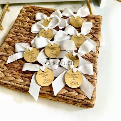 Personlig guldfärgad akrylspegeletikett, bröllopsnamnetikett, tacketikett, spara datumet-etikett, alla hjärtans dag-etikett, mottagningstoken, lyxetikett, tårtberlock, ramadandekoretikett, alla hjärtans dag-presentetikett