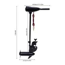 Electric Trolling Motor, 12V 1.2HP Electric Outboard Motor Brush Saltwater Transom Mounted Trolling Motor With Adjustable Handle For Inflatable Boats Kayaks Inflatable Boats - 黑色 - 查看 5