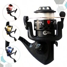 Kit completo de pesca com 3 varas telescópicas + 3 Molinetes Ultra Light + Maleta com acessórios e iscas