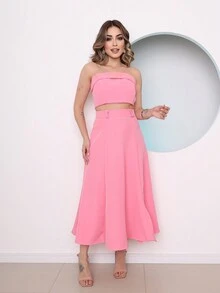 Elegant And Modern Minimalist Casual Suit - Hồng - Xem 2