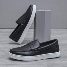 Men's Fashion Casual Sneakers Breathable Slip-On Sports Shoes - 黑色 - 查看 1