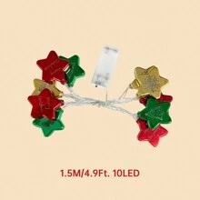 1 件 10/20 LED 圣诞电镀星电池供电（不包括）灯串圣诞仙女氛围适用于节日圣诞节和假日卧室庭院圣诞树装饰和新年庆祝装饰、房间装饰圣诞装饰圣诞灯卧室装饰家居装饰派对装饰节日节日圣诞礼物感恩节圣诞树装饰饰品 - 黃色 - 查看 13