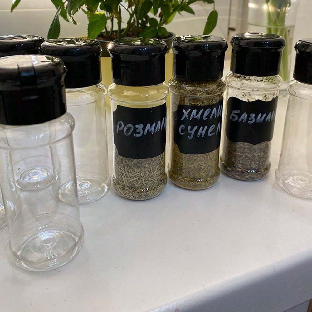 1/4/8/10/15PCS 100ML Seasoning Shaker Bottles Plastic Spices Condiment