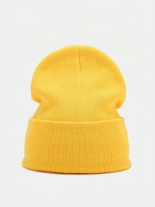 [Customized]1pc Unisex Personalized Cap With Text, Name Or Logo, Knitted Beanie With Rolled Edge, Suitable For Daily Wear, Father's Day And Mother's Day Gift,Forest Tones - Puff Print - View 16