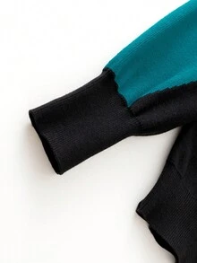 Spring Autumn Outdoor Women Two Pieces Sweater + Pants Set - Blue - View 3