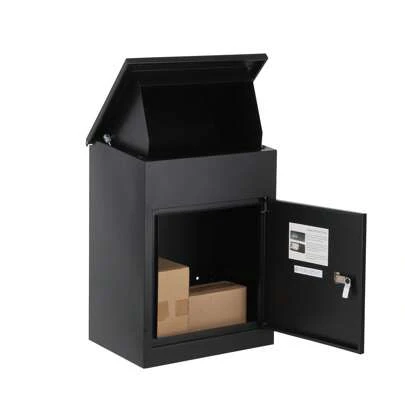 Package Delivery Boxes For Outside 15.4"X 10.2" X 20.9", Large Mailbox For Parcel, IPX3 Waterproof, Anti-Theft Baffle, Wall Mounted Lockable Parcel Storage Box For House, Porch, Curbside