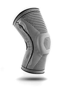 1入組條紋圖案運動膝蓋墊 - 灰色 - 查看 3