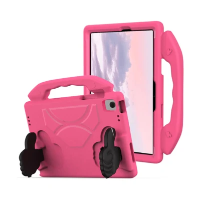Shockproof Tablet Case EVA 1PC Rose Red Thumb Grip Stand Made Of High-Quality EVA Material Shock-Absorbing & Anti-Fall Compatible With Multiple Brand Tablets Birthday Gift