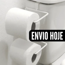 Double Toilet Paper Holder For Toilet Tank Silver Chrome White Black - 白色雙撐 - 查看 1