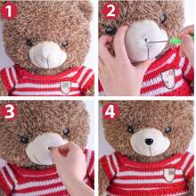 200/261件套黑色眼睛和鼻子套装，黑色塑料工艺娃娃眼睛，适用于DIY玩偶、熊工艺品、动物玩偶制作（各种尺寸） - 黑色 - 查看 6