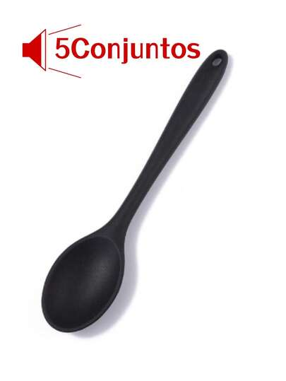 5KIT 27cm Colher Redonda De Silicone Grande Utensílio De Cozinha Promoção