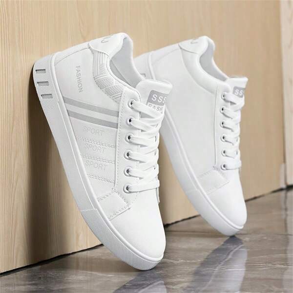 Men's Minimalist Style Low-Top Skate Shoes, Comfortable Non-Slip Casual Durable Thick-Sole Sneakers, Suitable For Outdoor Activities