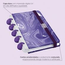 Iscool Mini Lyrical Abstract Abyssal Flow Disc Notebook - 紫色 - 查看 5