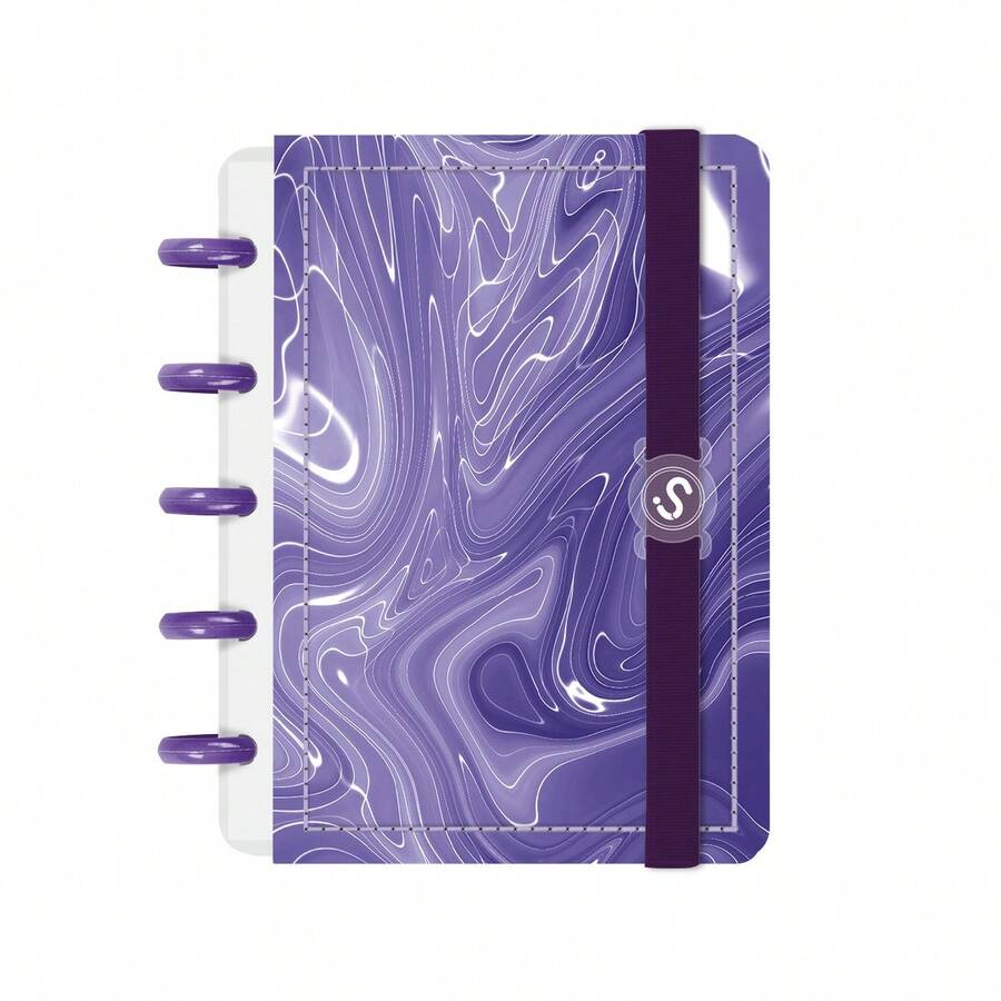 Iscool Mini Lyrical Abstract Abyssal Flow Disc Notebook - 紫色 - 查看 1