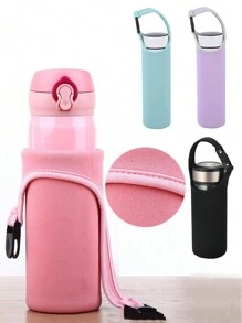 1PC 500ml Draagbare Waterfles Case Met Riem Anti-Brandwonden Glazen Bekerhoes Handtas Vacuüm Bekerhoes Waterfles Tas Waterfles Draagtas Bekerzak Vacuüm Glazen Bekerset Outdoor Accessoires Reisorganizer Kleine Koffer Accessoires Thuis Cruise Essentials Reistas Mini Draagbare Reisorganizer Draagbare Vakantieorganizer