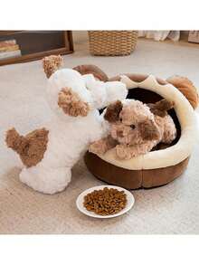 13,7 Zoll süßer Welpen Plüsch Spielzeug Welpen Plüsch Hund Spielmatte Kawaii Simulation Teddy Hund Plüsch Spielzeug Geschenk, süßer Welpen Lockenkopf Welpen Puppe Plüsch Spielzeug große Hunde Puppe Schlummerragg Puppe Geburtstagsgeschenk - mehrfarbig - Übersicht 11