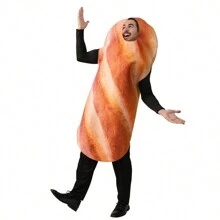 Men's Funny Bread Shaped Costume - Gold - View 6