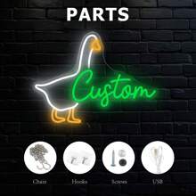 1 đèn neon tùy chỉnh, biển báo động vật dễ thương, trang trí nhà theo yêu cầu, cấp nguồn qua USB và độ sáng đèn LED có thể điều chỉnh, thích hợp làm quà tặng cho Halloween, Giáng sinh và năm mới - Nhiều màu - Xem 32