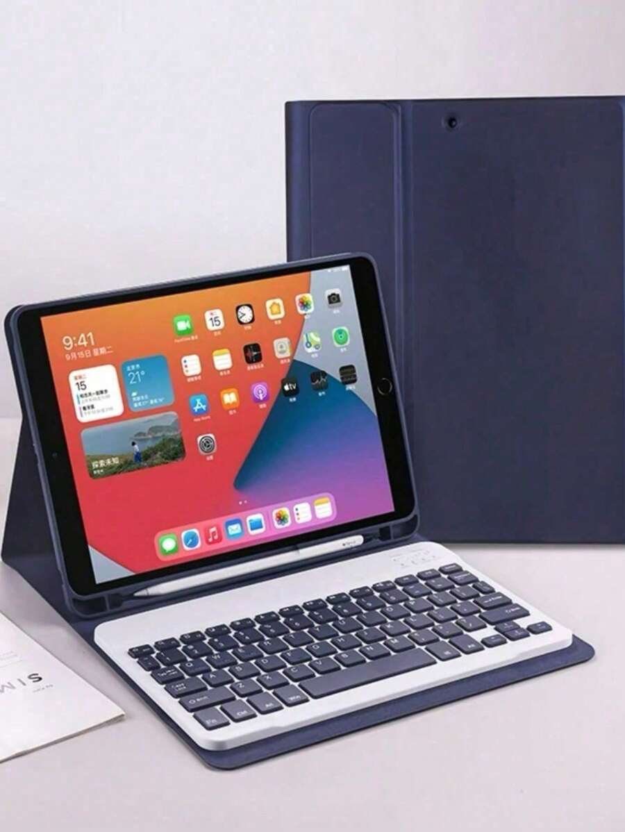 Keyboard Case For IPad Samsung Tablet - Navy Blue - View 1