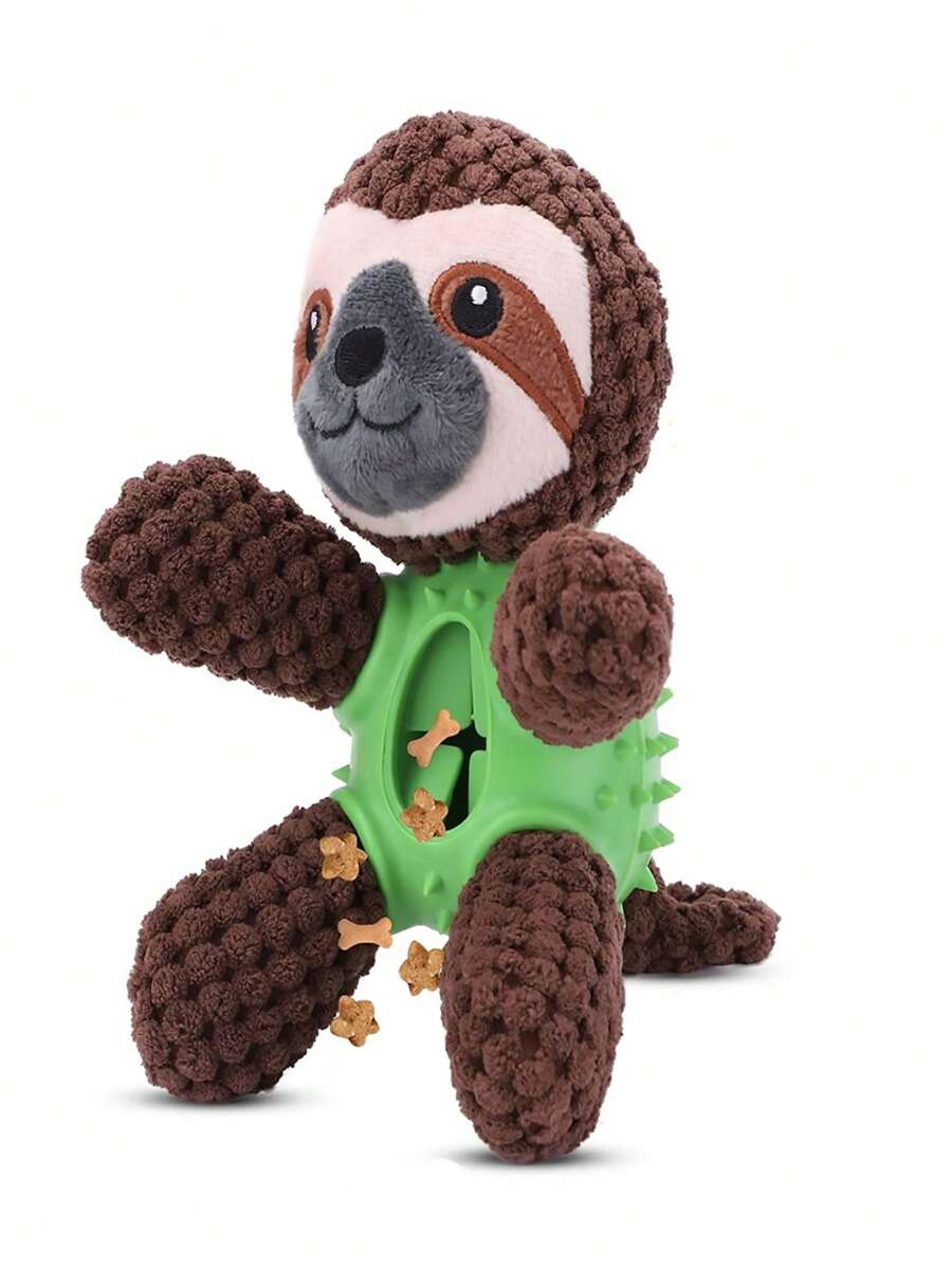 Interactive Dog Toy With Textures And Treat Feeding - Coffee Brown - View 1