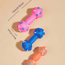 1pc Dog Chew Toys, Durable Squeaky Dumbbell Dog Toy - Interactive Chew And Training Plaything For Small Breeds, Non-Electric(Random Color)