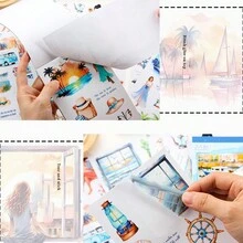 1 Cuốn Sách 20 Tờ Trong Suốt Không Thấm Nước PET Sticker Book, DIY Scrapbooking, Nhật Ký Nhãn Dán Trang Trí, Văn Phòng Phẩm Cổ Điển - Nhiều màu - Xem 11