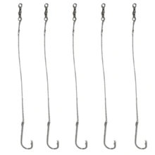 Kit 5 Anzois 11/0 Encastoado Trançado Com Cabo De 90 Lb 36cm - Multicolorido - Visão 4