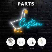 1 đèn neon tùy chỉnh, biển báo động vật dễ thương, trang trí nhà theo yêu cầu, cấp nguồn qua USB và độ sáng đèn LED có thể điều chỉnh, thích hợp làm quà tặng cho Halloween, Giáng sinh và năm mới - Nhiều màu - Xem 25