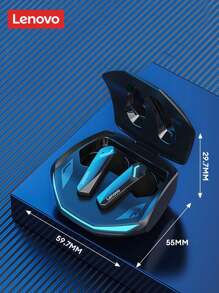 Lenovo GM2PRO Bluetooth Kopfhörer, Halbeinbau Stil, E-Sports Gaming Modus mit geringer Latenz, geeignet für Sport & Laufen, hochwertige Audiound Mikrofon, kabellose Ohrhörer kompatibel mit Smartphones, Tablets, Laptops - Schwarz - Übersicht 7