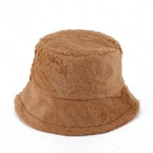 1 chiếc mũ xô lông trơn màu thời trang dành cho nữ, thích hợp cho trang phục ấm áp hàng ngày vào mùa thu/đông cho lễ Halloween - Nhiều màu - Xem 27