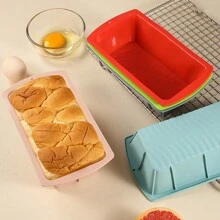 1 pieza Molde rectangular para pastel, molde para pan tipo barra, antiadherente, utensilios para hornear en casa - Multicolor - Ver 4